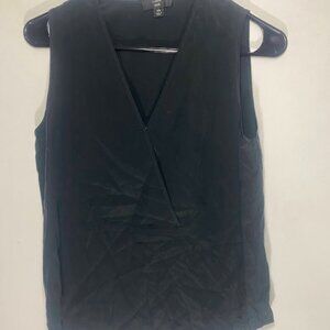 J Crew 365 Black Silk Sleeveless Blouse
